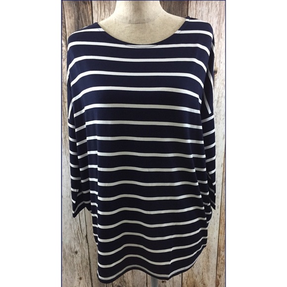 Lemon Tree Tops - All Striped Up Jersey Top- Navy Lemon Tree Tops - All Striped Up Jersey Top- Navy